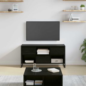  TV szekrény fiókkal Fekete tölgy 100 x 36 x 49,5 cm Faanyag