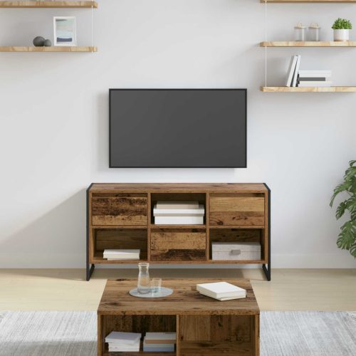 TV szekrény fiókkal Öreg fa 100 x 36 x 49,5 cm Faanyag
