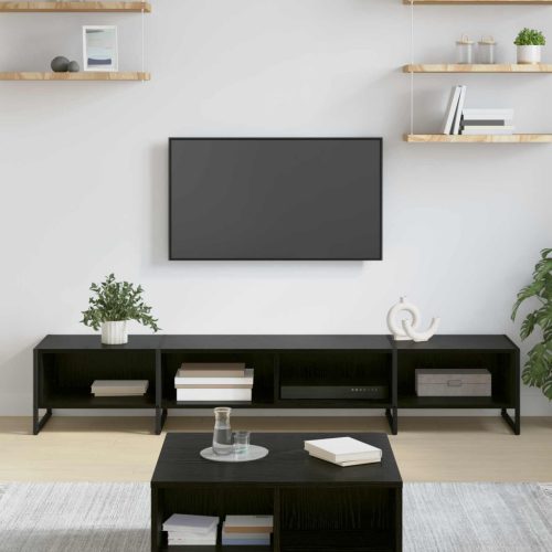 TV szekrény Fekete tölgy 170.5 x 36 x 30.5 cm Faanyag
