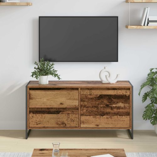 TV szekrény fiókkal Öreg fa 100 x 36 x 49.5 cm Faanyag