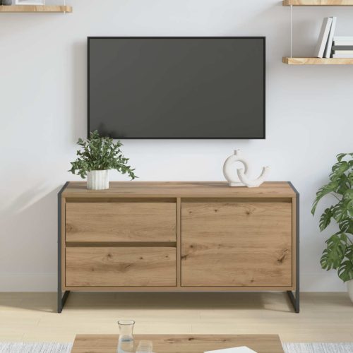 TV szekrény fiókkal Művészi tölgy 100 x 36 x 49.5 cm Faanyag