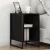 Éjjeli asztal 2 pcs Fekete tölgy 39.5 x 30 x 50 cm Faanyag