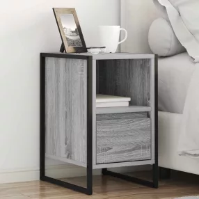   Éjjeli asztal fiókkal Szürke Sonoma 39,5 x 30 x 50 cm Faanyag