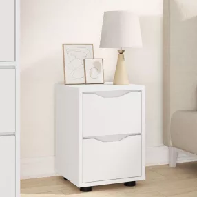 Éjjeli asztal fiókkal Fehér 30,5 x 30 x 43 cm Faanyag