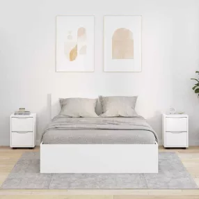   Éjjeliszekrények fiókkal 2 pcs Fehér 30,5 x 30 x 43 cm Faanyag