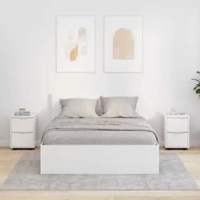   Éjjeliszekrények 2 pcs Magas Fényű Fehér 30,5 x 30 x 43 cm