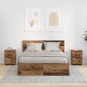 Éjjeliszekrények 2 pcs Öreg fa 30,5 x 30 x 43 cm Faanyag