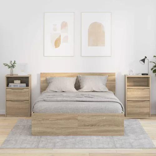 Éjjeliszekrények 2 pcs Sonoma tölgy 40 x 30 x 467 cm Faanyag