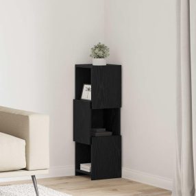 Sarokszekrény Fekete tölgy 25,5x25x80cm Faanyag