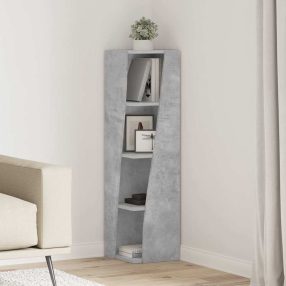 Sarokszekrény Beton Szürke 27,5x27x102cm Faanyag