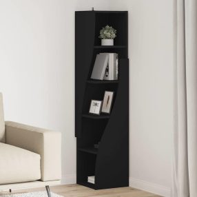 Sarokszekrény Fekete 32x32x140cm Faanyag