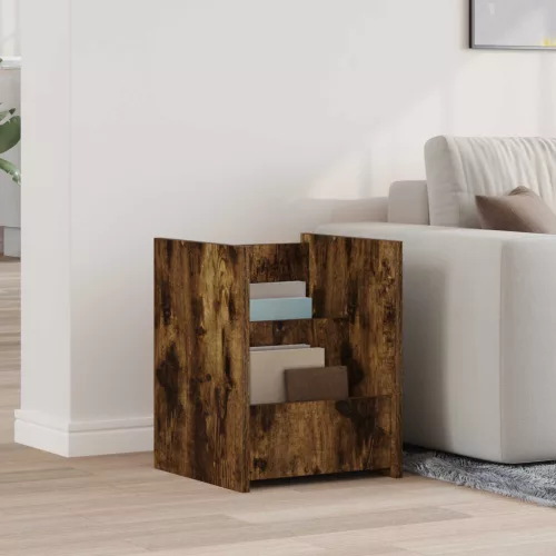 Magazin állvány polcokkal Füstölt tölgy 35 x 35 x 45 cm Faanyag
