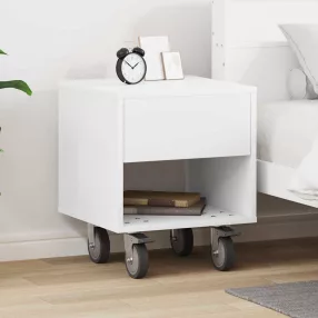 Éjjeli asztal Fehér 40,5 x 40 x 48 cm Faanyag