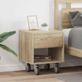 Éjjeli asztal 2 pcs Sonoma tölgy 40,5 x 40 x 48 cm Faanyag