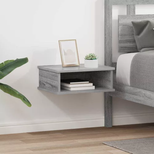 Éjjeli asztal 2 pcs Szürke Sonoma 40 x 31 x 15 cm Faanyag