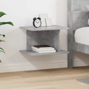 vidaXL Éjjeli asztal Beton Szürke 40 x 30 x 25 cm Faanyag