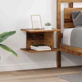 vidaXL Éjjeli asztal 2 pcs Öreg fa 40 x 30 x 25 cm Faanyag