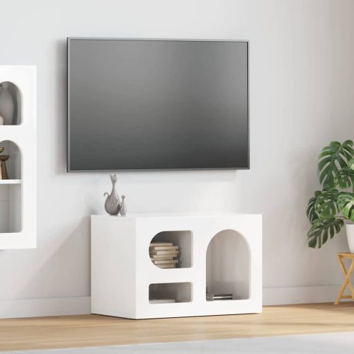 TV szekrény Magas Fényű Fehér 60 x 35 x 40 cm Faanyag