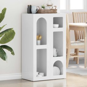 Széf Magas Fényű Fehér 59 x 35 x 100,5 cm Faanyag