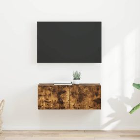   TV Fali Szekrény 2 pcs Füstölt tölgy 60 x 31 x 29.5 cm Faanyag