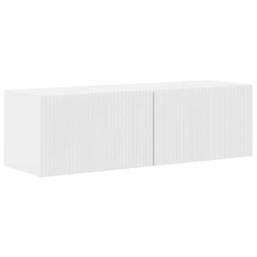 TV Fali Szekrény Fényes Fehér 98 x 31 x 29,5 cm Faanyag