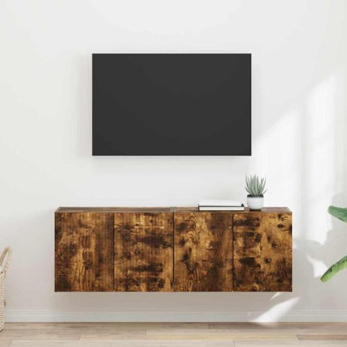 TV Fali Szekrény 2 pcs Füstölt tölgy 59,5 x 31 x 40 cm Faanyag