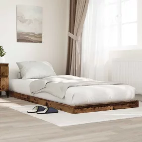 vidaXL Földi ágykeret Öreg fa 71,5 x 190 cm Faanyag
