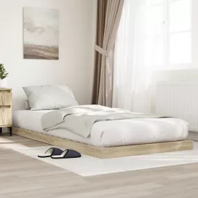 vidaXL Földi ágykeret Sonoma 76,5 x 200 cm Faanyag