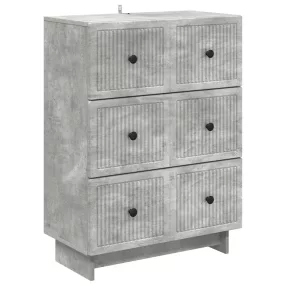   vidaXL Fiókos szekrény Betonszürke 66 x 34,5 x 90 cm Szerelt Fa