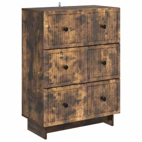   vidaXL Fiókos szekrény Füstös Tölgy 66 x 34,5 x 90 cm Szerelt Fa