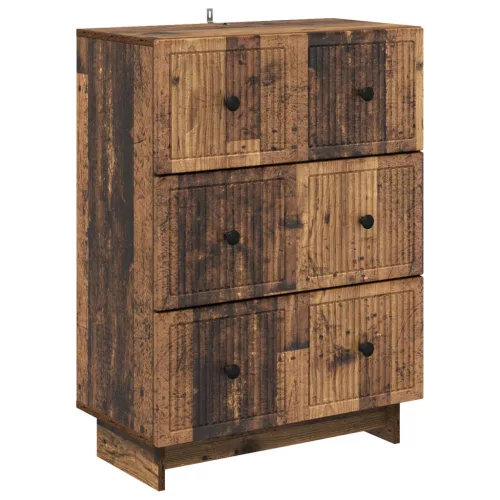 vidaXL Fiókos szekrény Antik Fa 66 x 34,5 x 90 cm Szerelt Fa