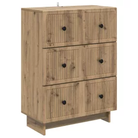   vidaXL Fiókos szekrény Kézműves Tölgy 66 x 34,5 x 90 cm Szerelt Fa