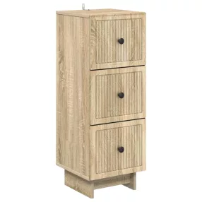   vidaXL Fiókos szekrény Sonoma Tölgy 33 x 34,5 x 90 cm Szerelt Fa