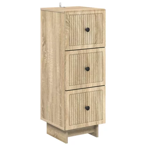 vidaXL Fiókos szekrény Sonoma Tölgy 33 x 34,5 x 90 cm Szerelt Fa