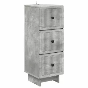   vidaXL Fiókos szekrény Betonszürke 33 x 34,5 x 90 cm Szerelt Fa