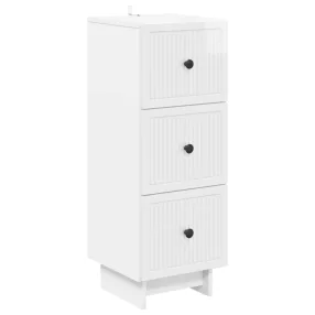   vidaXL Fiókos szekrény Magasfényű Fehér 33 x 34,5 x 90 cm Szerelt Fa