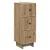 vidaXL Fiókos szekrény Kézműves Tölgy 33 x 34,5 x 90 cm Szerelt Fa