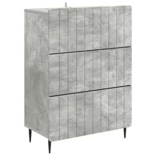 vidaXL Fiókos szekrény Betonszürke 66 x 34,5 x 92 cm Szerelt Fa