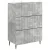 vidaXL Fiókos szekrény Betonszürke 66 x 34,5 x 92 cm Szerelt Fa