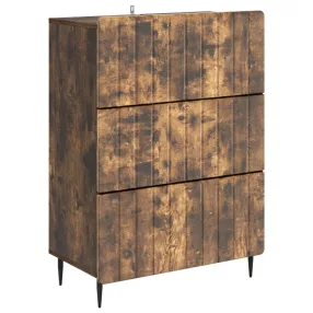   vidaXL Fiókos szekrény Füstös Tölgy 66 x 34,5 x 92 cm Szerelt Fa