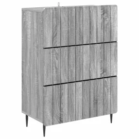   vidaXL Fiókos szekrény Szürke Sonoma 66 x 34,5 x 92 cm Szerelt Fa