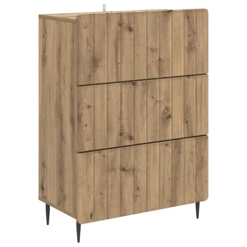 vidaXL Fiókos szekrény Kézműves Tölgy 66 x 34,5 x 92 cm Szerelt Fa