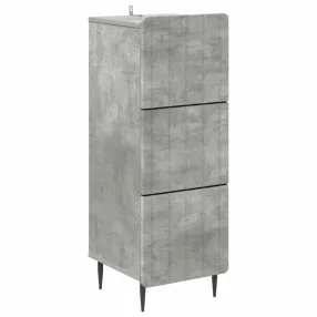   vidaXL Fiókos szekrény Betonszürke 33 x 34,5 x 92 cm Szerelt Fa