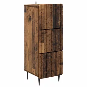   vidaXL Fiókos szekrény Antik Fa 33 x 34,5 x 92 cm Szerelt Fa