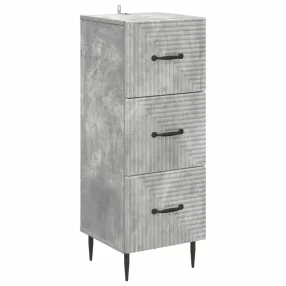   vidaXL Fiókos szekrény Betonszürke 33 x 34,5 x 89,5 cm Szerelt Fa