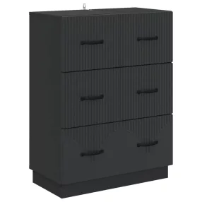 vidaXL Fiókos szekrény Fekete 66 x 34,5 x 87 cm Szerelt Fa