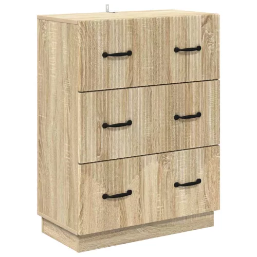 vidaXL Fiókos szekrény Sonoma Tölgy 66 x 34,5 x 87 cm Szerelt Fa