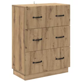  vidaXL Fiókos szekrény Kézműves Tölgy 66 x 34,5 x 87 cm Szerelt Fa