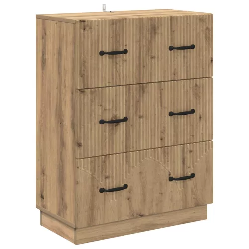 vidaXL Fiókos szekrény Kézműves Tölgy 66 x 34,5 x 87 cm Szerelt Fa