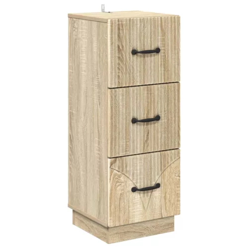 vidaXL Fiókos szekrény Sonoma Tölgy 33 x 34,5 x 87 cm Szerelt Fa